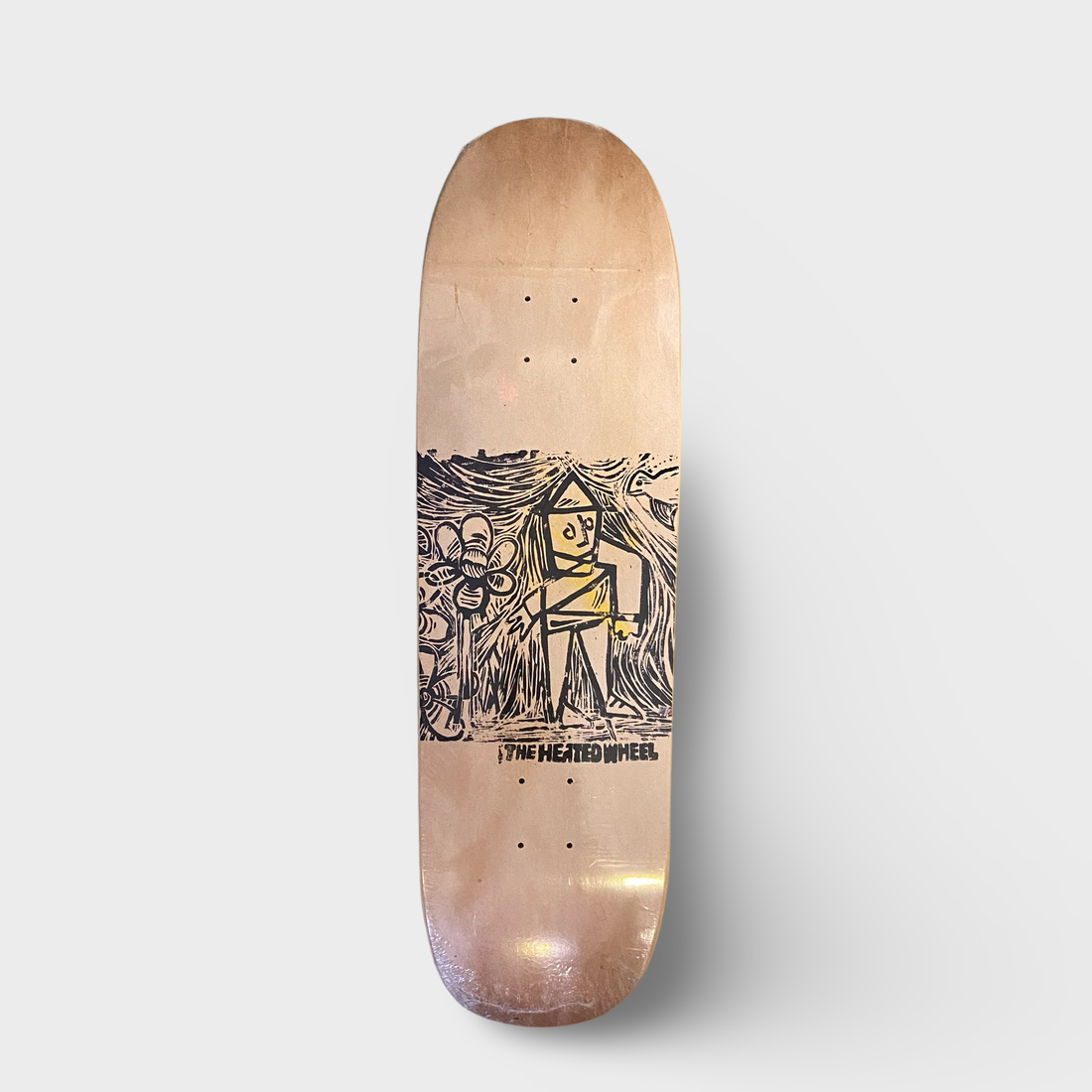 The Heated Wheel 9.25" Team flower Guy Shaped Deck